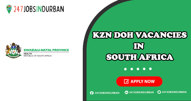 Kzn Doh Vacancies | Latest Opportunities in Department of Health Kzn Doh Vacancies